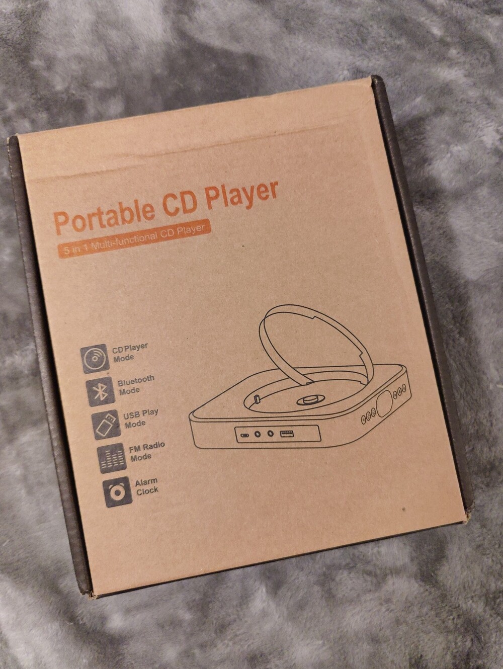 Portable CD Player Alarm Bluetooth FM Radio with Remote USB
